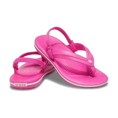 Sandália Crocs Crocband Strap Flip Kids Electric - Infantil - Foto 3