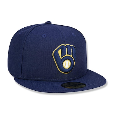 Boné Aba Reta New Era Milwaukee Brewers 5950 Game Cap - Fechado - Adulto - Foto 4