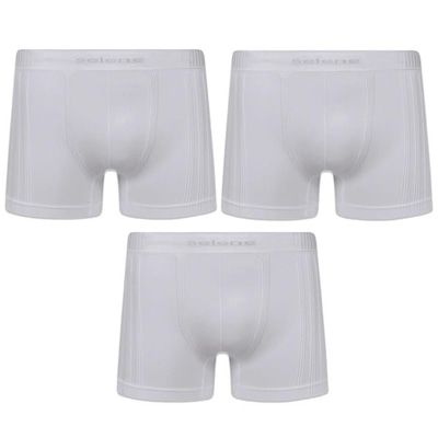 Cueca Boxer Selene sem Costura - Adulto - 3 Unidades - Foto 1
