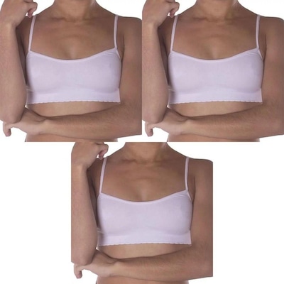 Kit Top Fitness Selene Sem Costura - 3 Unidades - Infantil - Foto 1