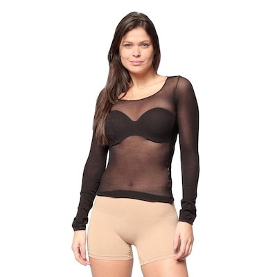 Camisa Manga Longa Selene Segunda Pele - Feminina - Foto 1