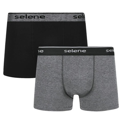 Kit de Cuecas Boxer Selene Algodão - 2 Unidades - Adulto - Foto 2