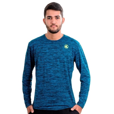 Camisa Manga Longa Esporte Legal Rajada Plank UV45 - Masculina - Foto 1