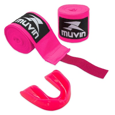 Kit de Lutas Muvin: Bandagem Elástica - 3m + Protetor Bucal Standard - Foto 1