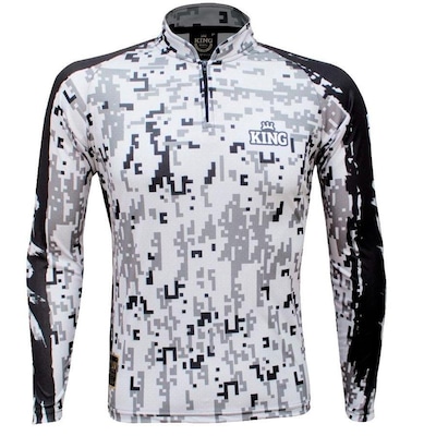 Camiseta de Pesca Manga Longa King Brasil Camuflada Proteção UV50+ Masculina - Foto 1