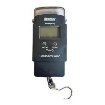 Mini Balança Precisão Digital Bestfer Portátil Multiuso Gancho Mala - Foto 1