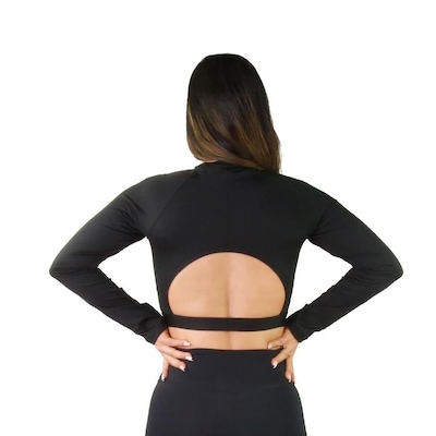 Blusa Cropped Manga Longa Everlast 100 Anos CEWA21 - Feminino - Foto 4