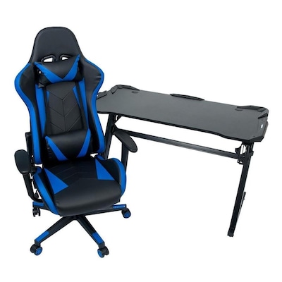 Conjunto Pelegrin Mesa Gamer LED PEL-004P + Cadeira Gamer PEL-3019 - Foto 1