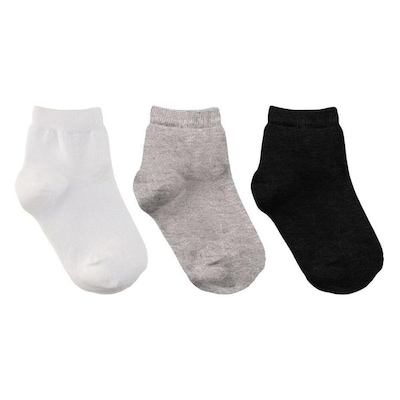 Meia Lupo Kids Cano Médio - 3 Pares - Infantil - Foto 1