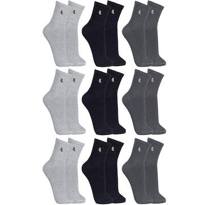 Kit de Meias Lupo Cano Médio Kit com 9 Pares - Masculina - Foto 1