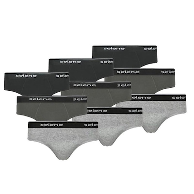 Kit Cuecas Slip Selene - Adulto - 9 unidades - Foto 1