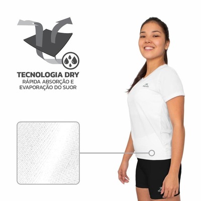 Kit 3 Camisetas Muvin Color Dry Workout Ss - Feminino - Foto 3