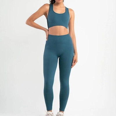 Calça Legging She Fitness sem Costura - Feminina - Foto 4