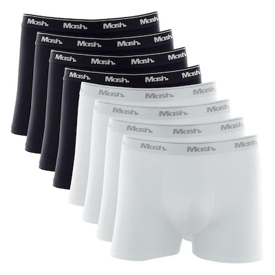Kit Cueca Boxer Mash 8 Peças Masculina Algodão Elástico - Foto 1