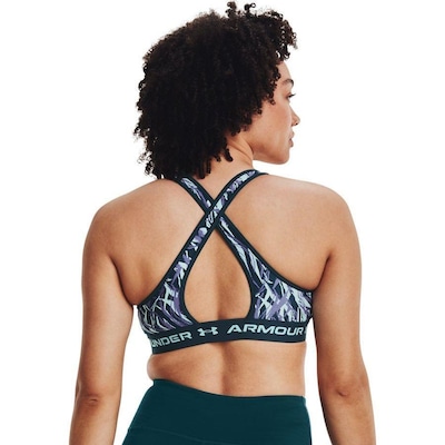 Top Fitness Under Armour Crossback Mid Print - Adulto - Foto 2