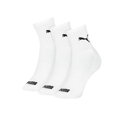 Kit de Meia Cano Médio Puma Esportiva com 3 Pares - 39 a 43 - Masculina - Foto 1