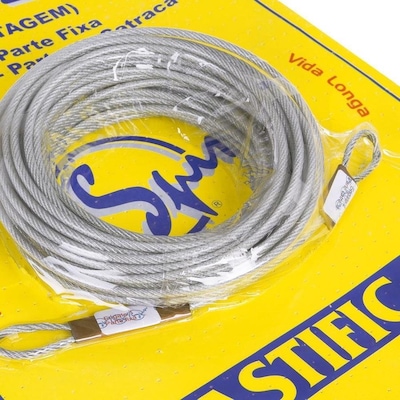 Cabo de Aço para Rede de Tênis Spin Galvanizado e Plastificado - Foto 2