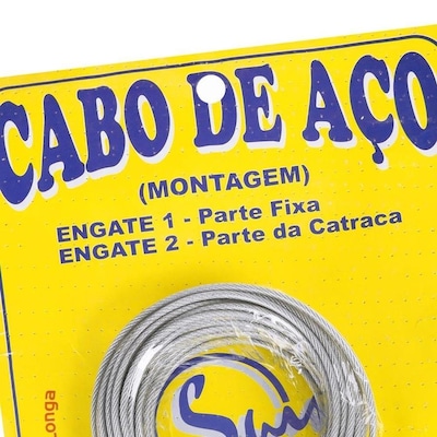 Cabo de Aço para Rede de Tênis Spin Galvanizado e Plastificado - Foto 3