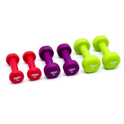 Kit 3 Halteres Sextavados Peso Academia Fitness + Ahead Sports Suporte - 12kg - Foto 3