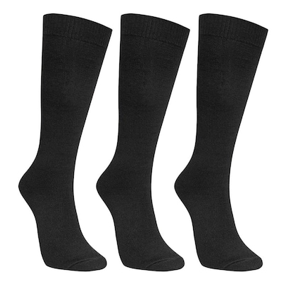 Meia Cano Alto Selene 3/4 Lã com 3 Pares - Feminino - Foto 1