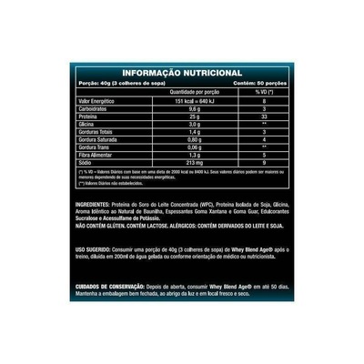 Whey Blend Age - Baunilha - 2kg - Foto 2