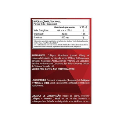Colágeno + Vitamina C Intlab - 120 Cápsulas - Foto 2