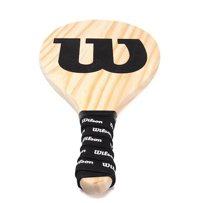 Kit Frescobol Wilson Logo Pinus - 2 Raquetes e 1 Bola - Foto 4