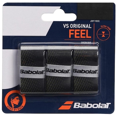 Overgrip Babolat  VS Original X3 Preto e Amarelo - Foto 1