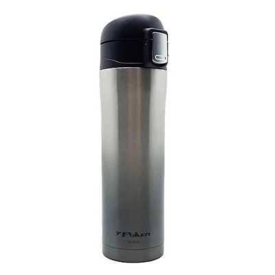 Garrafa Térmica Squeeze Poker Aço Inox - 420ml - Foto 1