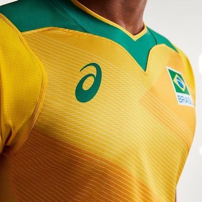 Camisa Asics Oficial da Seleção Brasileira de Vôlei - Masculina - Foto 3
