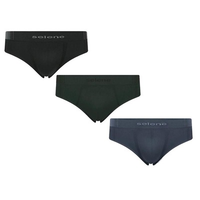 Kit Cuecas Slip Selene Sem Costura - Adulto - 3 Unidades - Foto 1
