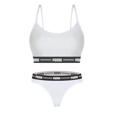 Kit Puma Top Modal Stretch + Calcinha Fio Dental - Feminino - Foto 1