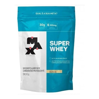 Super Whey Concentrado Max Titanium - Baunilha - 900g - Foto 1