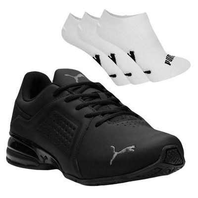 Kit Tênis Puma Viz Runner + 3 Pares de Meias - Masculino - Foto 1