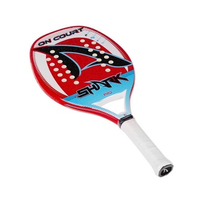 Raquete Beach Tennis Shark On Court 2022 Carbono Fibra + Capa - Foto 3