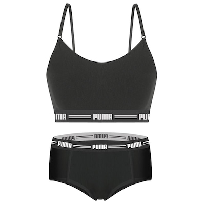 Kit Puma 3 Tops Modal Stretch + 3 Calcinhas Mini Boxer - Feminino - Foto 2