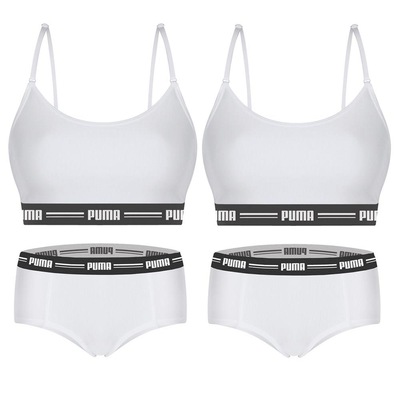 Kit Puma 2 Tops Modal Stretch + 2 Calcinhas Mini Boxer - Feminino - Foto 1