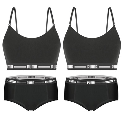 Kit Puma 2 Tops Modal Stretch + 2 Calcinhas Mini Boxer - Feminino - Foto 1