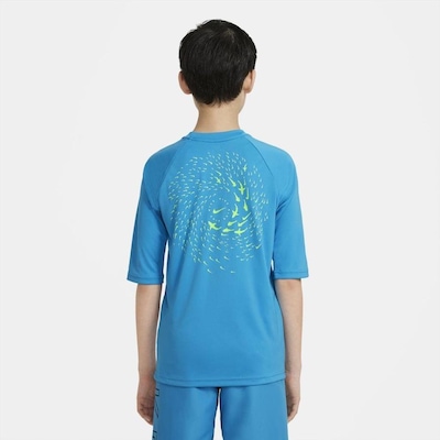 Camiseta de Natação Nike Hydroguard Shark UV - Infantil - Foto 2