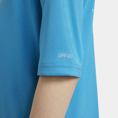 Camiseta de Natação Nike Hydroguard Shark UV - Infantil - Foto 4