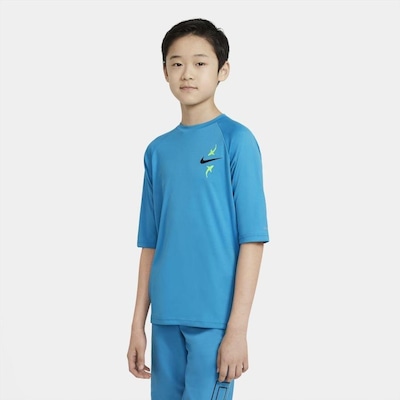 Camiseta de Natação Nike Hydroguard Shark UV - Infantil - Foto 1