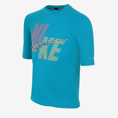 Camiseta de Natação Nike Hydroguard Pixel Party - Infantil - Foto 1