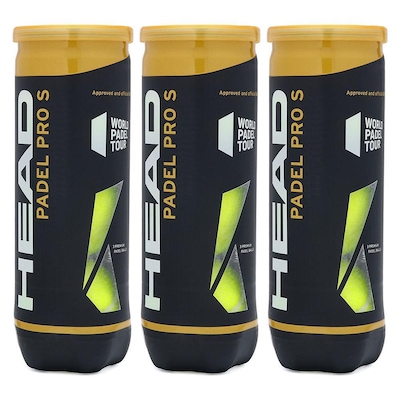 Bola de Padel Head Pro S - Pack com 03 Tubos - Foto 1
