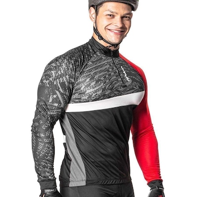 Camisa de Ciclista Poker Zíper Parcial Fros - Unissex - Foto 3