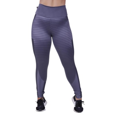 Calça Legging Orbis Fitness com Bolso Cirrê Textura Brilho - Feminina - Foto 2