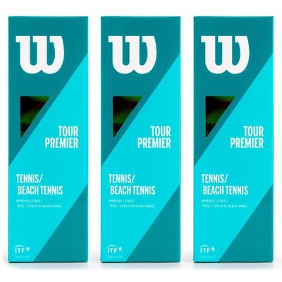 Kit de Bolas de Beach Tennis Wilson Tour Premier com 3 Tubos - Foto 1