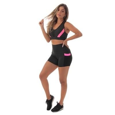 Conjunto Fristyle Fitness Short e Top Academia - Feminino - Foto 1