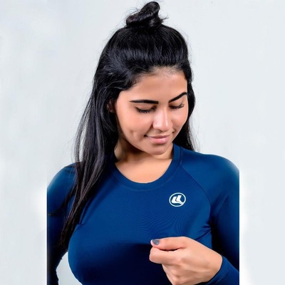 Camisa Térmica Esporte Legal Luar Manga Longa - Feminina - Foto 4