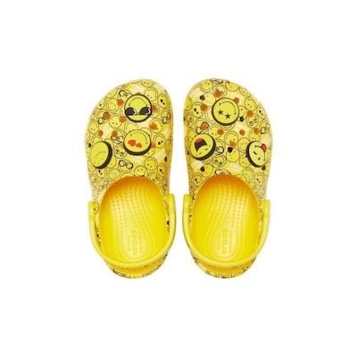 Sandália Crocs Classic Smiley Clog K - Adulto - Foto 5