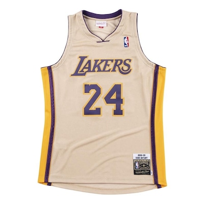 Camiseta Regata Mitchell & Ness Jersey Swingman Los Angeles Lakers Gold Kobe Bryant - Masculina - Foto 1